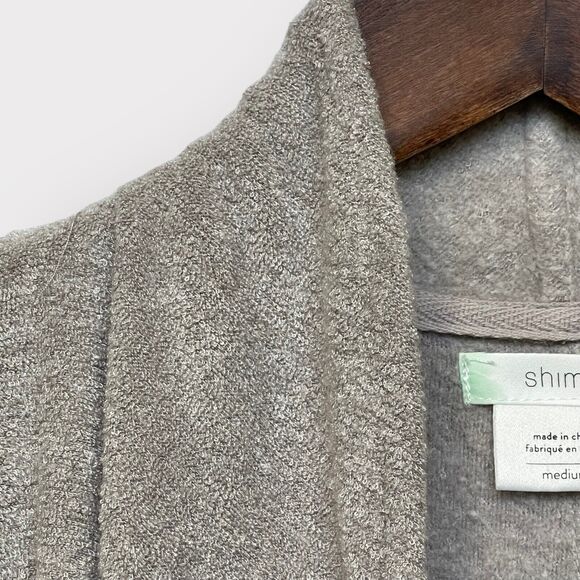 Shimera Open Cardigan Women M Gray Waterfall Fleece Dolman Sleeve Stretch D10 - Picture 5 of 11
